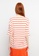 LC WAIKIKI orange Crew Neck Striped Short Sleeve Cotton Women's T-Shirt DDA82AACB5B78DGS_2