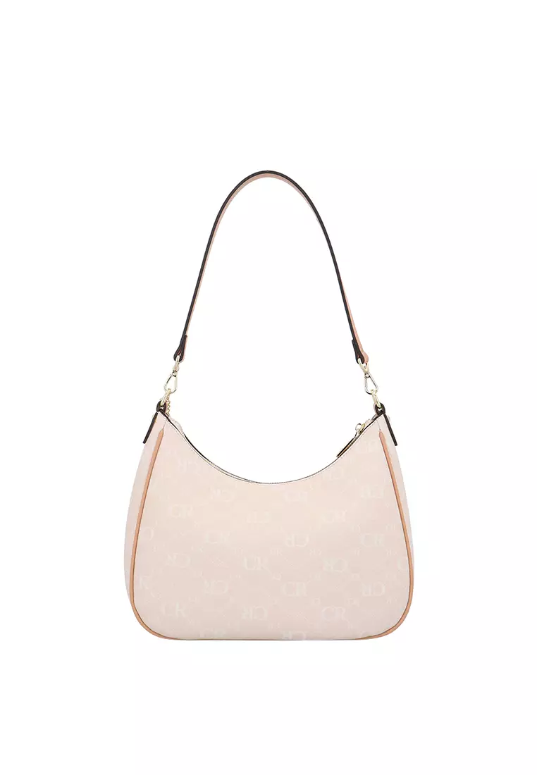 CR Monogram in Cream 2 Way Shoulder Bag - Beige