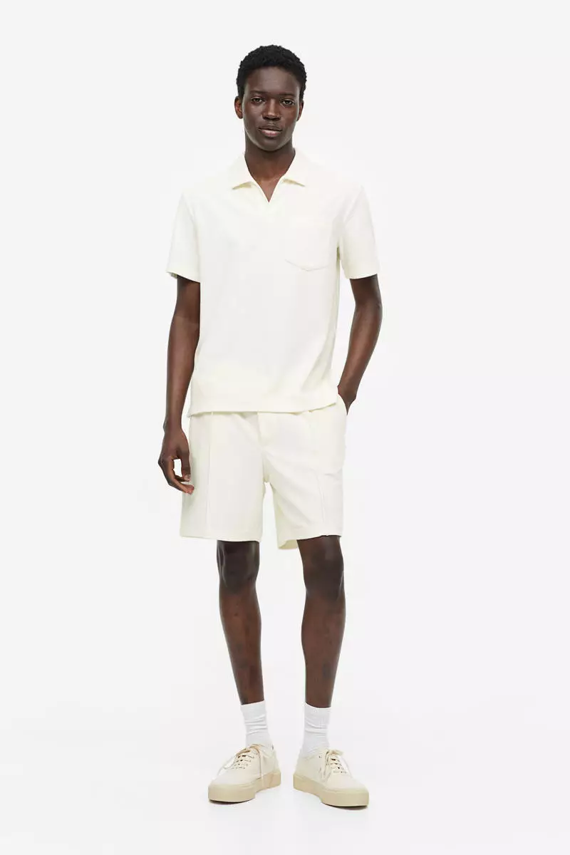 White polo shorts men on sale