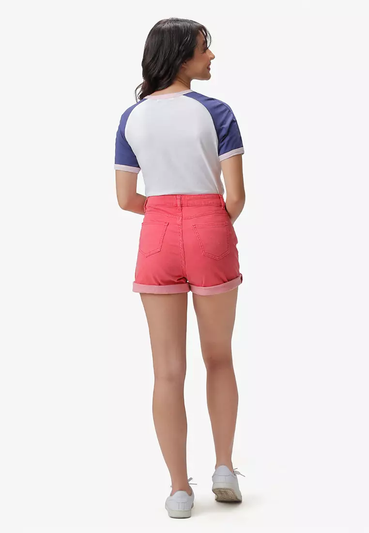 Red baggy best sale shorts