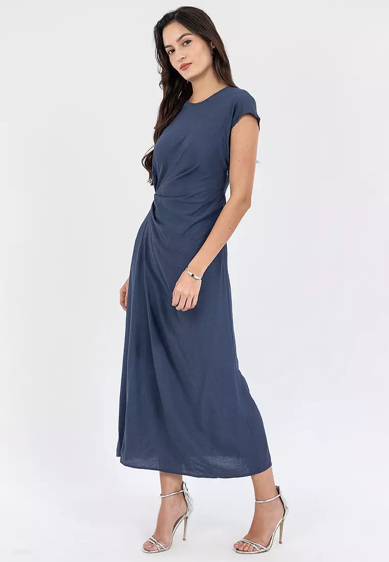 MINERVA Side Drape Dress