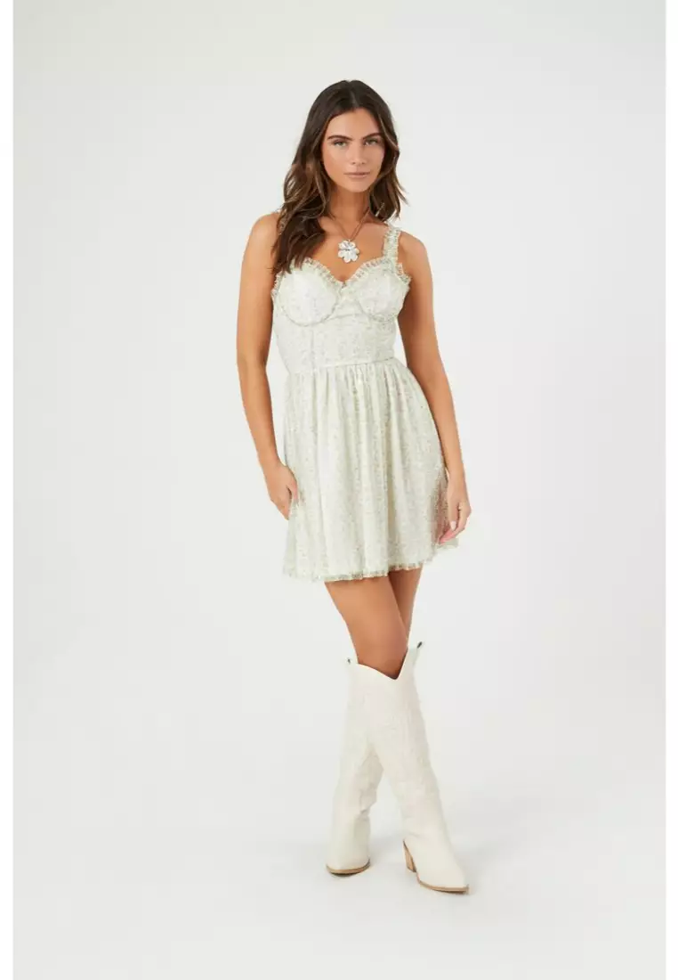 White ruffle dress forever 21 2025