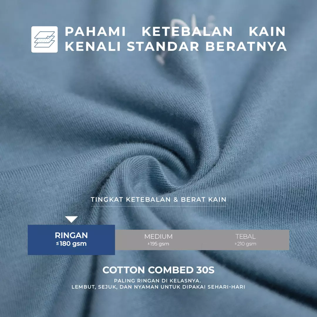 Kale Arion Dusty Blue / T-Shirt Pria Lengan Pendek / Unisex