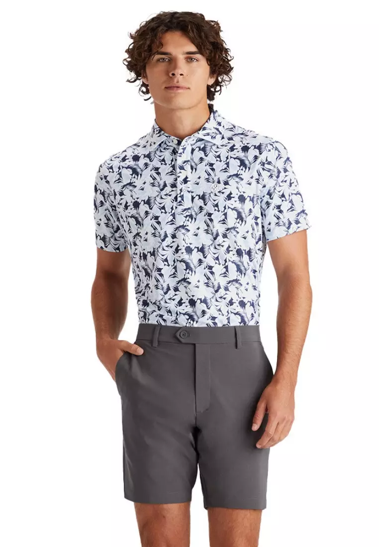 Men's Floral Tech Piqué Slim Fit Polo