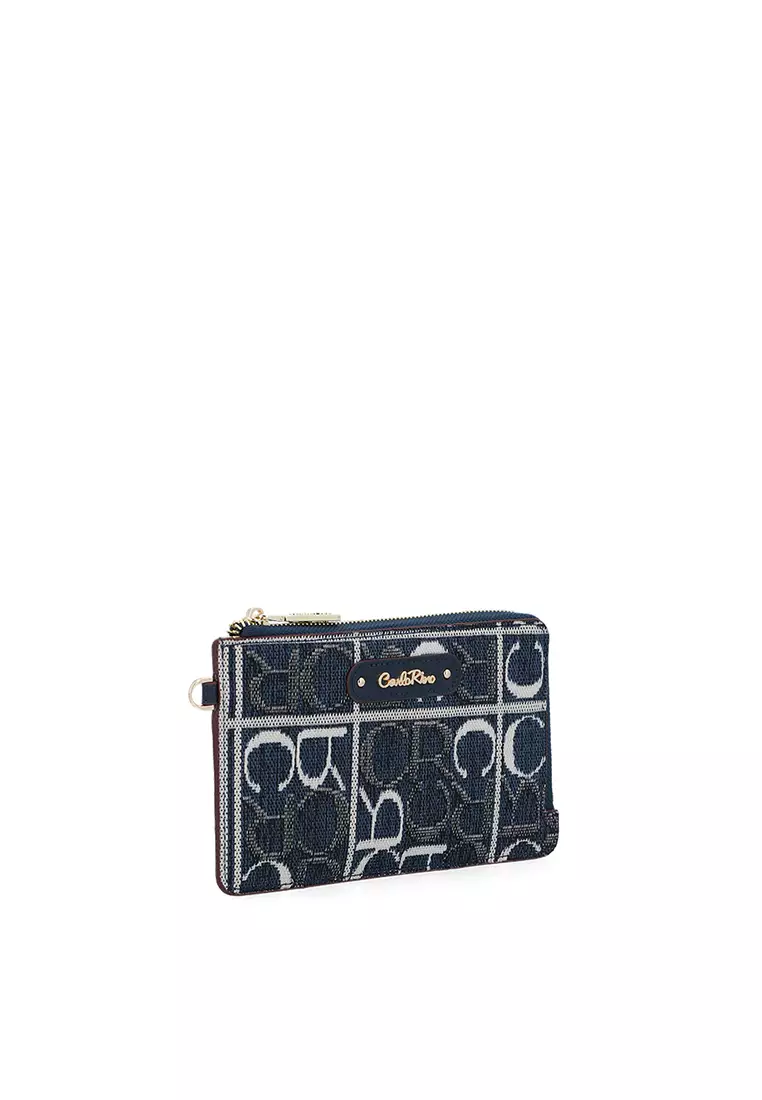Dark Blue Carlo GEO Jacquard Wristlet Set