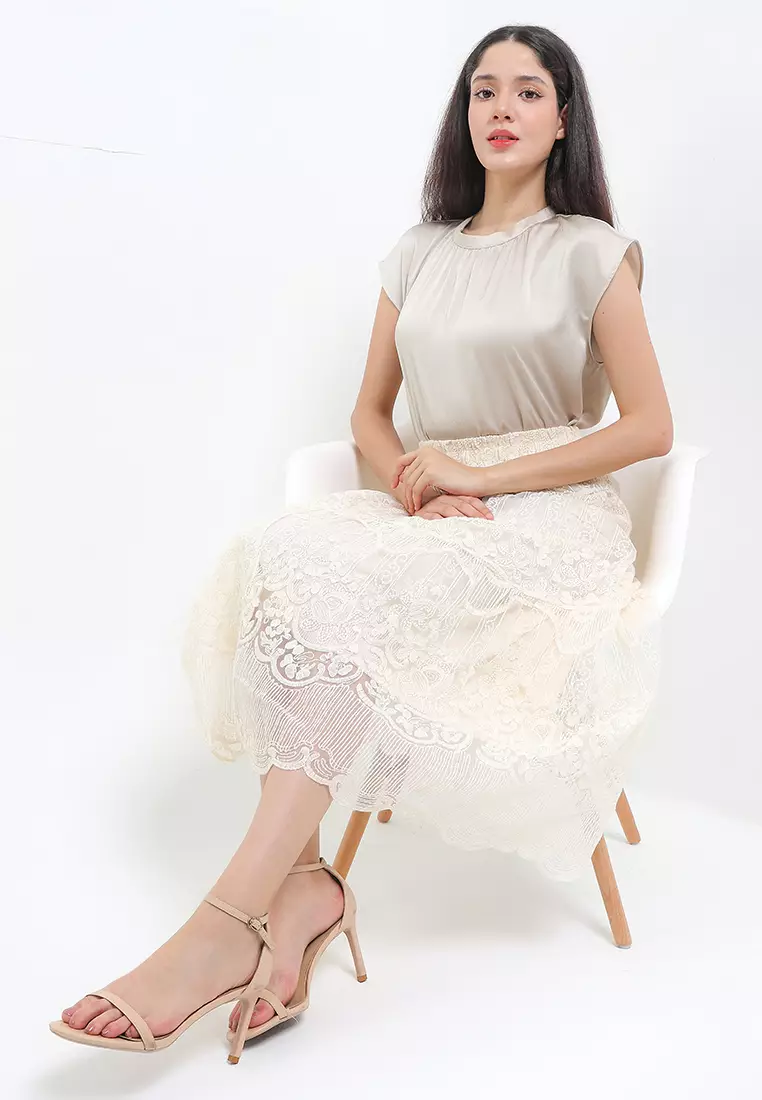 Crinkle Pleated Tutu Skirt