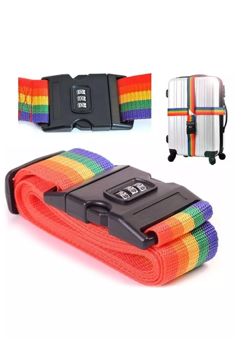 Zilla Travel Cross Luggage Belt – Rainbow