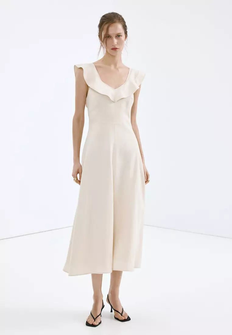 Buy Mango Ruffled Dress 2026 Online | ZALORA