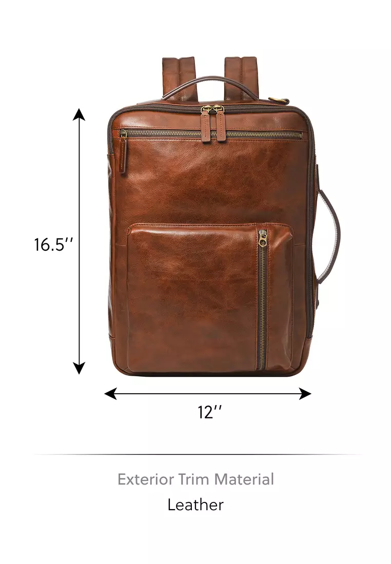 Fossil leather laptop bag shop