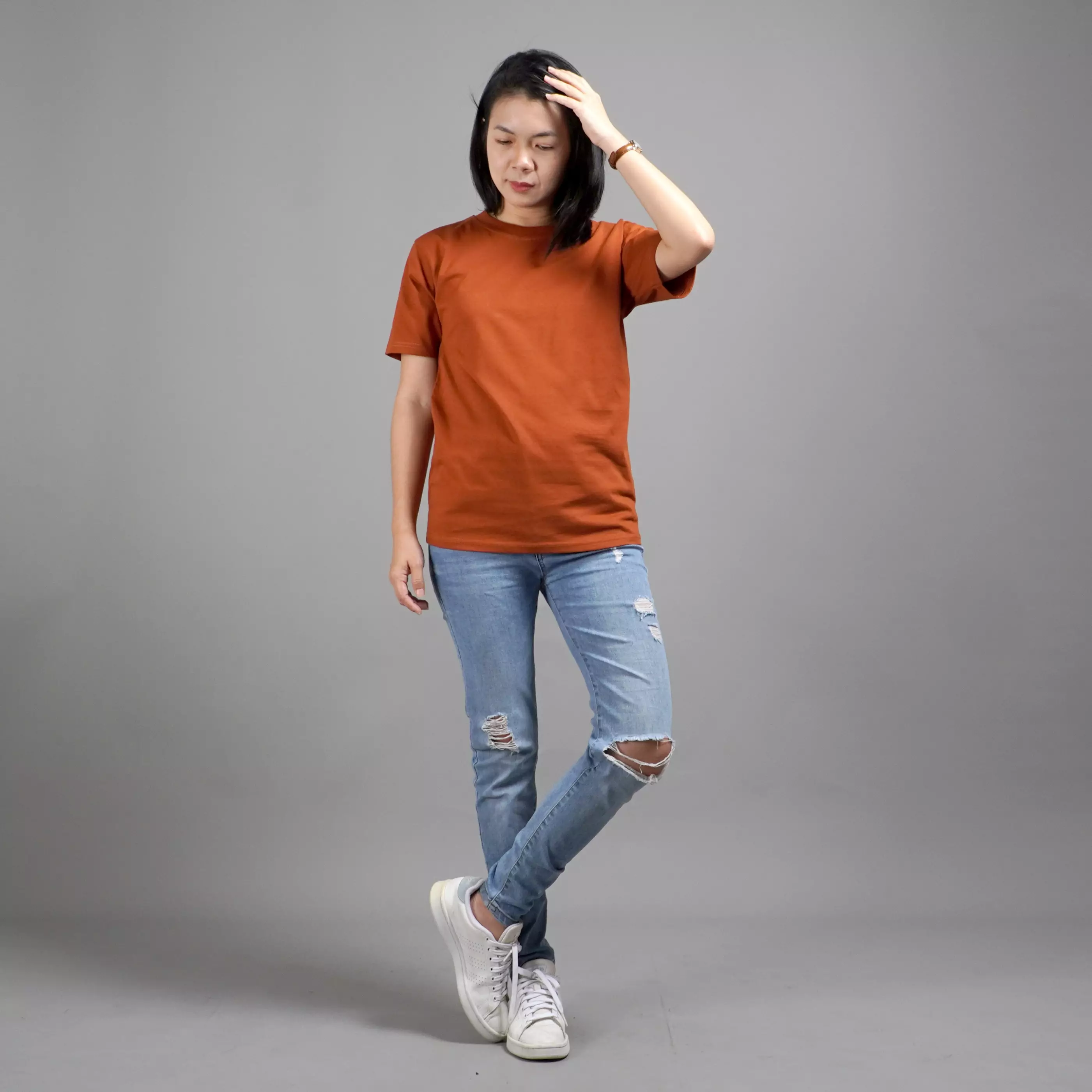  UNILO Size S-BIG Kaos Polos Wanita Basic TShirt Cotton - Coral