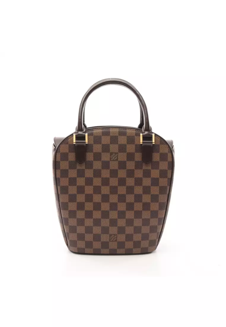 Pre-Owned Louis Vuitton Sarria Seau Damier Eben e Brown 