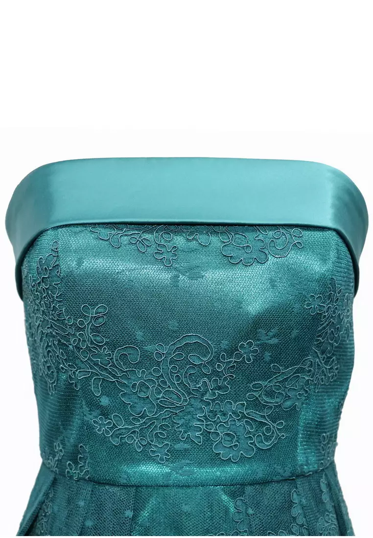 Modern Floral Lace Off-the-shoulder Cocktail Dress