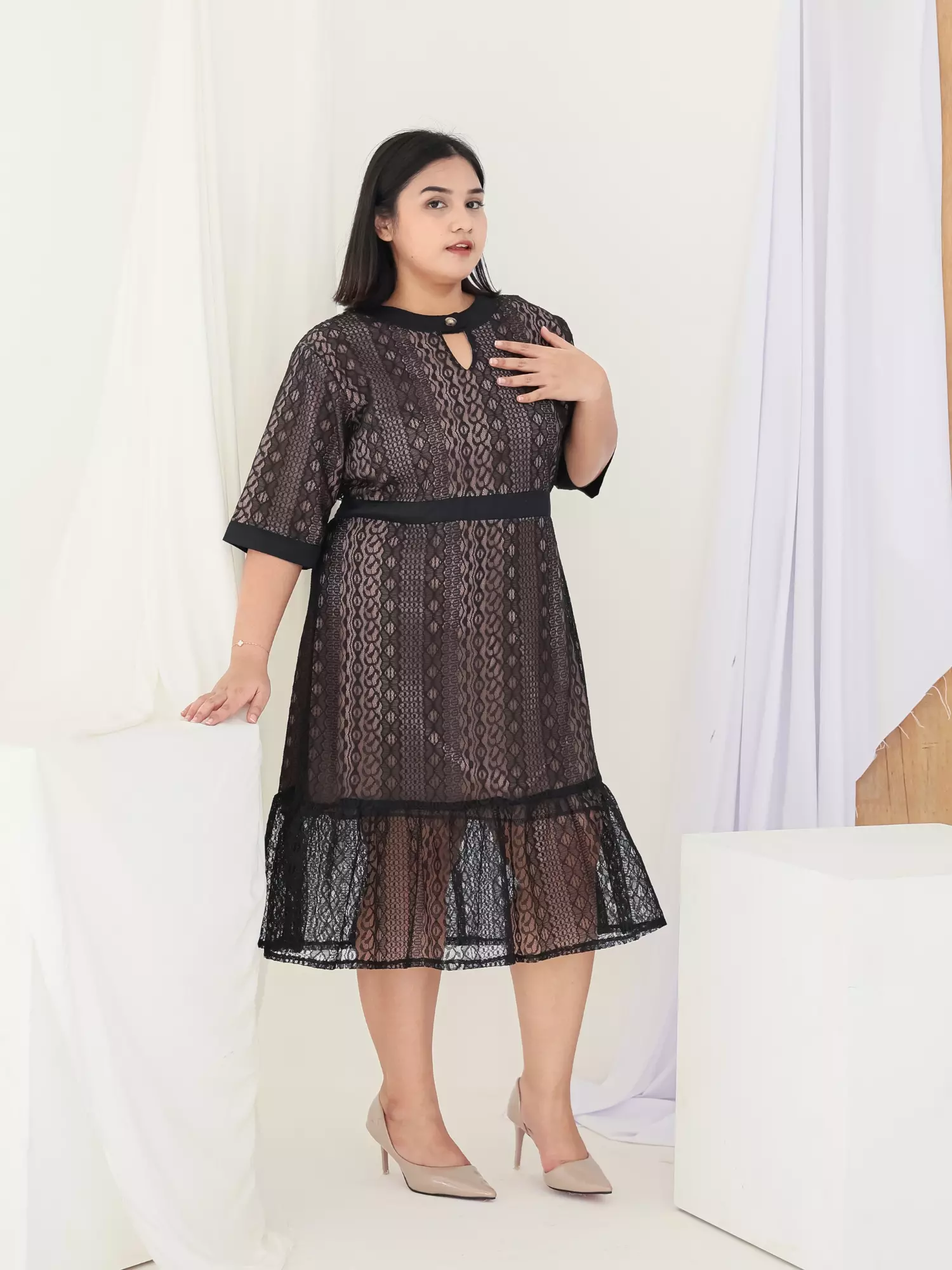 Plus Size Party Dress Monalisa Black