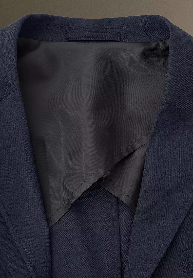 Unstructured Lightweight Wool Blazer - Regular