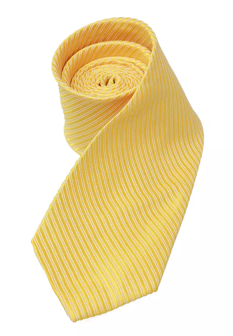Ocean Dasi Pria Garis Man Neckwear Aksesoris Fashion Material Polyester ORIGINAL - Yellow