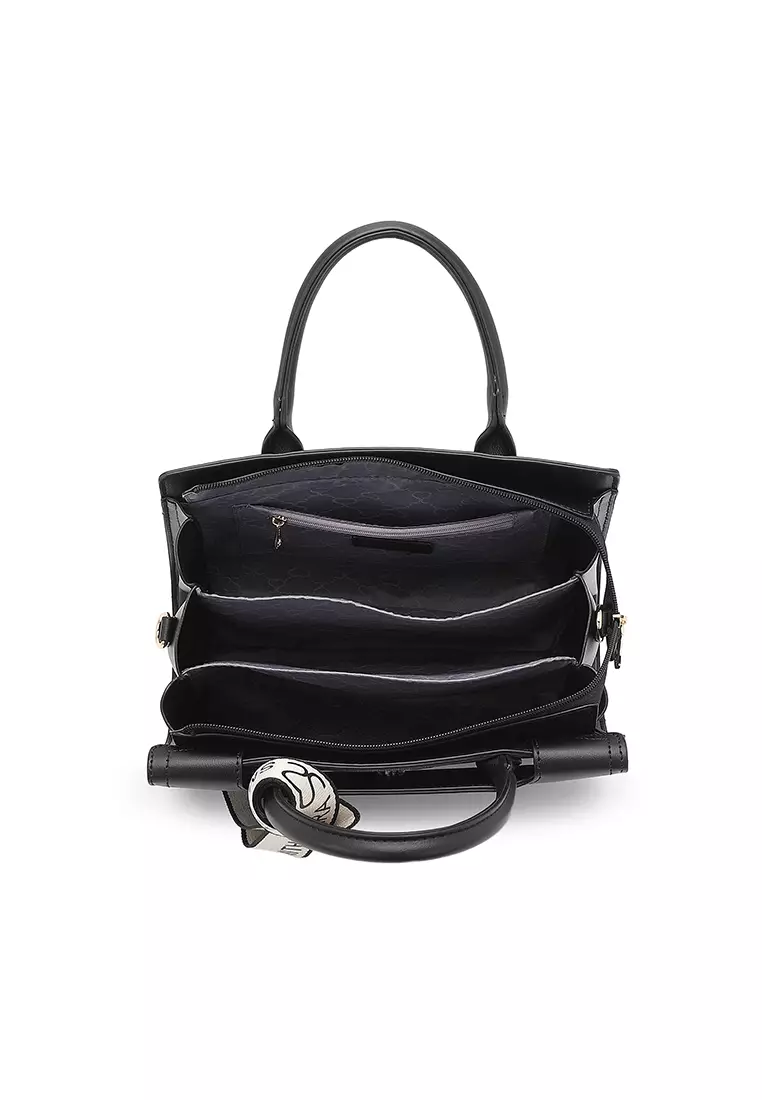 Women's Top Handle Bag / Sling Bag / Crossbody Bag - Black