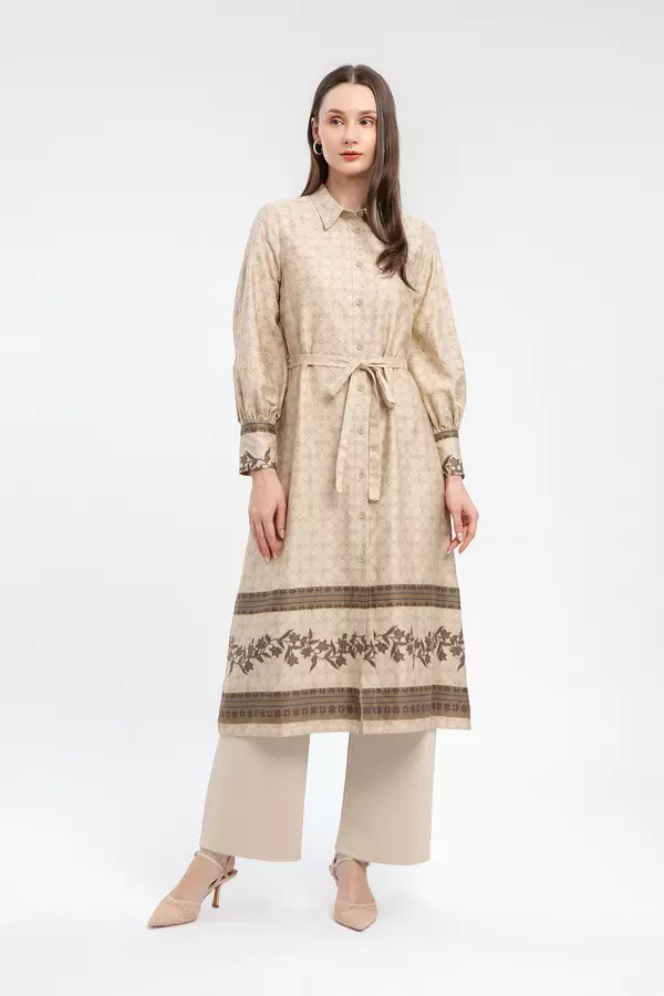 MINIMAL - Faadz - Geometric Print Shirt Dress - Beige -  Roger Danuarta & Cut Meyriska for Manzone & Minimal