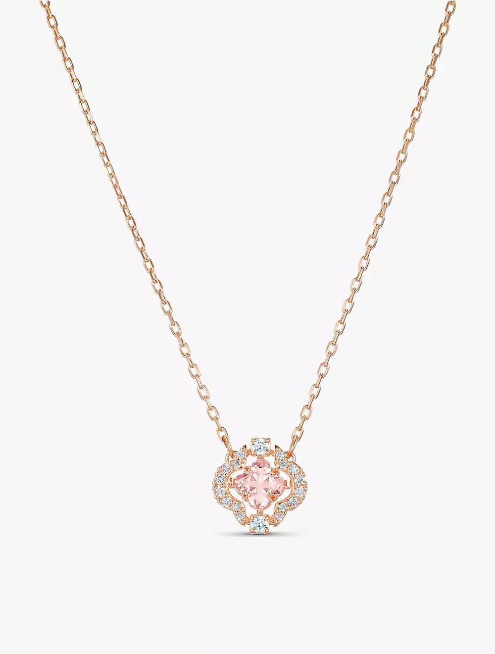 Jual Swarovski Swarovski Sparkling Dance Necklace, Pink, Rose-Gold Tone ...