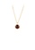 Glamorousky red 925 Sterling Silver Plated Gold Fashion Exquisite Geometric Red Garnet Pendant with Necklace 53EBFAC58A9FB9GS_1