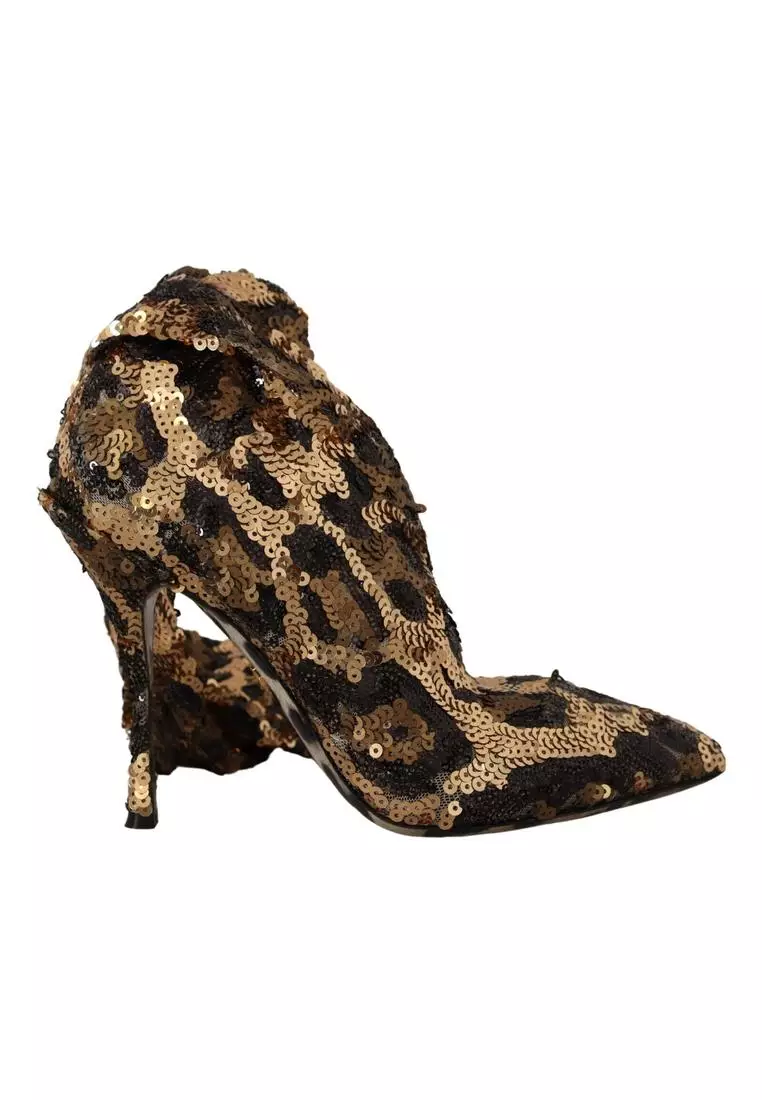 Dolce and gabbana leopard print clearance shoes