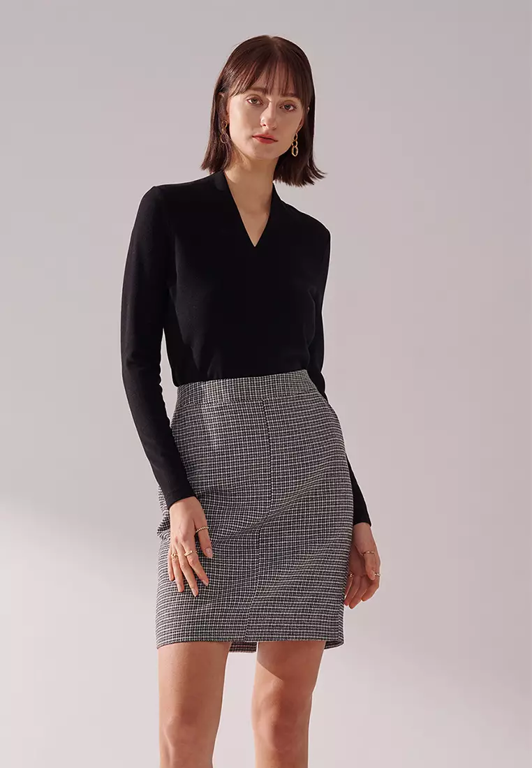 Monochromatic Houndstooth Skirt