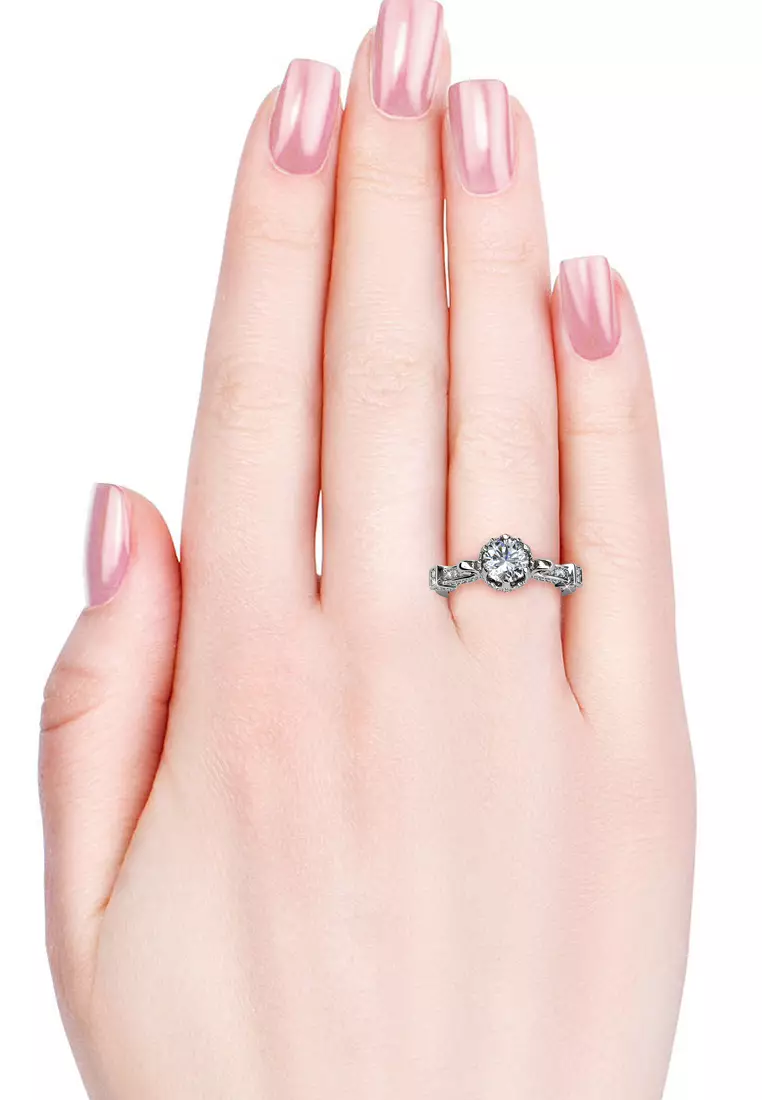 Imperial Ring (White Gold)- Cincin Cyrstal Swarovski by Her Jewellery