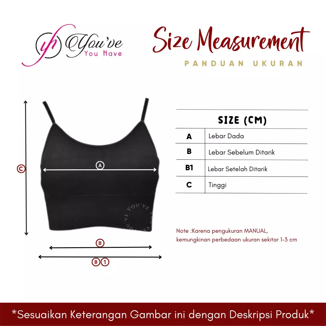 You’ve (YouHave) Bh Sport Bra Wanita Sport BH Sport Busa Tipis 100109