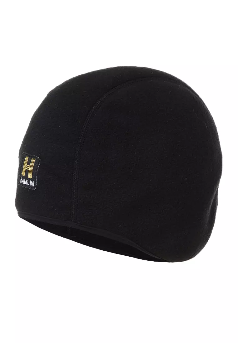 Jumpt Topi Kupluk Pelindung Rambut Olahraga Model Fleece Warm Unisex Sports Hats Material Polar Fleece Fabric ORIGINAL - Black