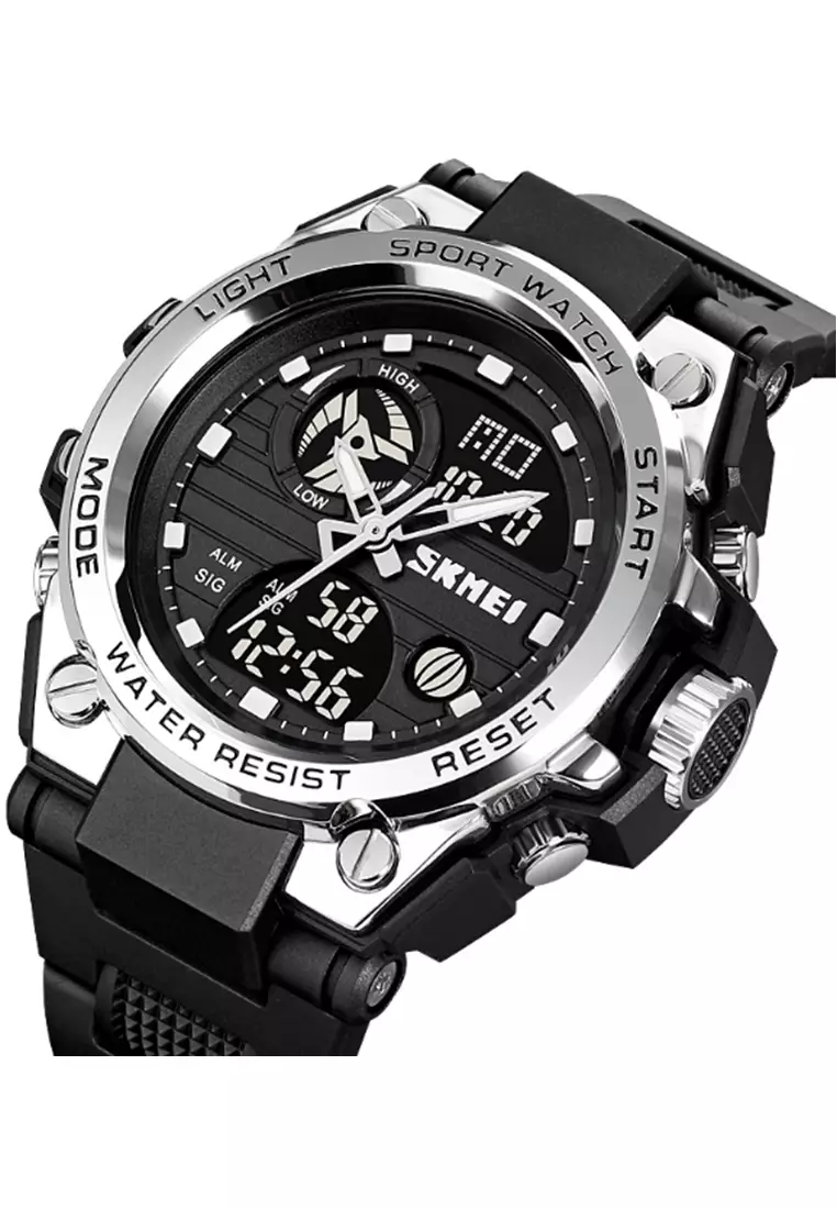 Jam Tangan Analog Digital Pria Waterproof Many Function Strap Tali Material PU Silicone IR77 ORIGINAL