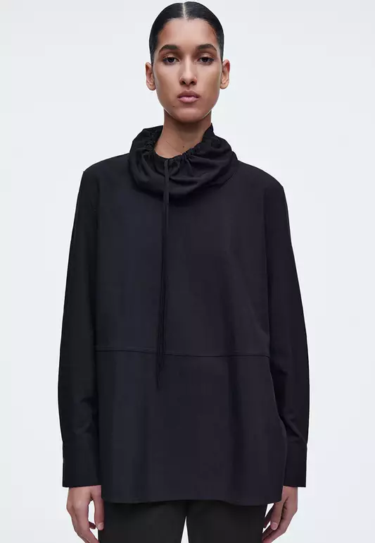 Drawstring-Neck Top