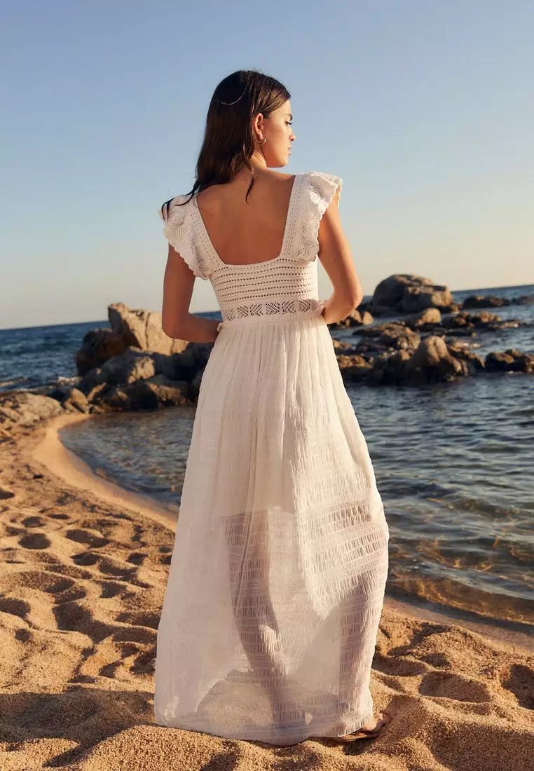 Crochet Flute Sleeve Dress