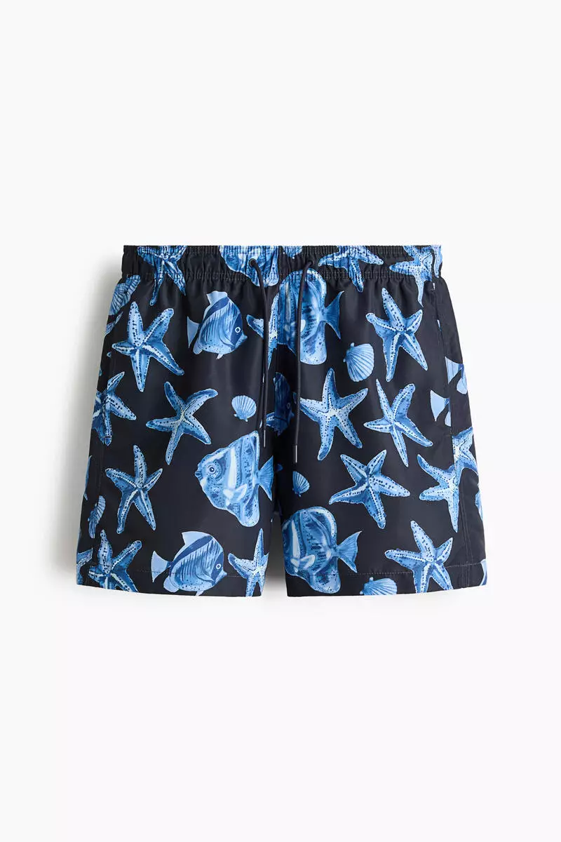 Patterned swim shorts