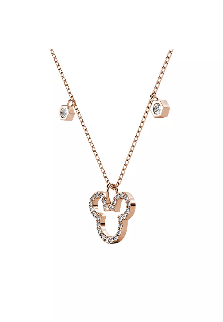 Rose gold hot sale mickey mouse necklace