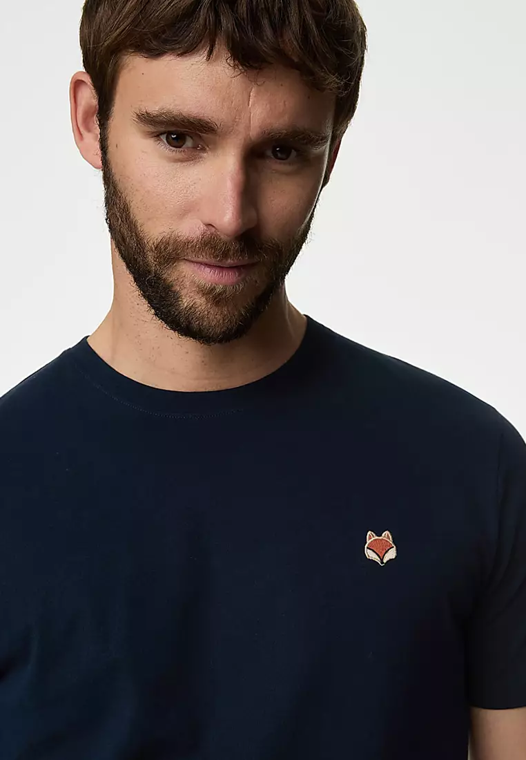 Pure Cotton Fox Print Pyjama Set