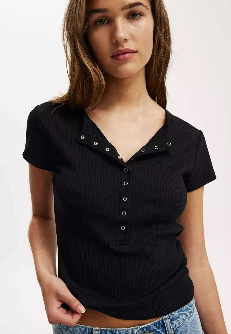 Buy Cotton On Christy Henley Top 2025 Online | ZALORA
