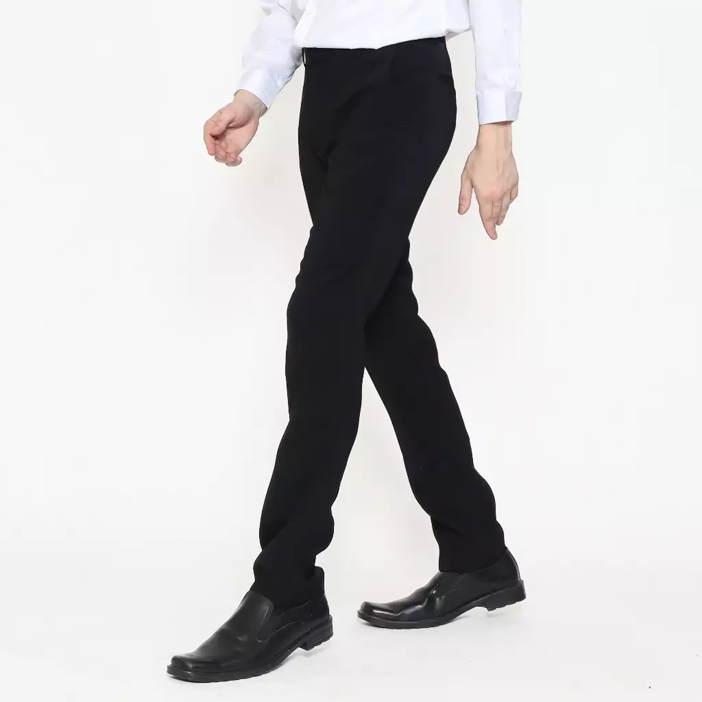 Schoeller Celana Formal Pria Slim Fit Hitam – Artikel Kito | Celana Kantor Bahan Premium