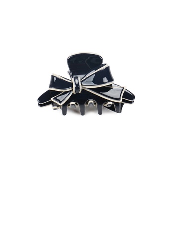 Glamorousky silver Fashion and Elegant Beige Side Ribbon Blue Small Hair Claw AE3B1ACDC495CDGS_1