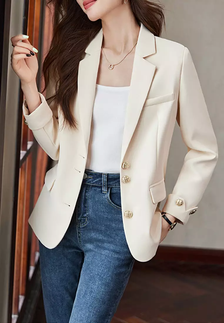 Causal Slim Cut Suit Jacket YGH-EL8676