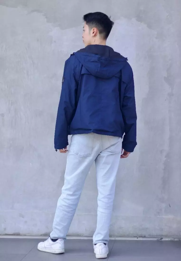 Kale James Navy / Jaket premium berbahan dasar Micro Taslan