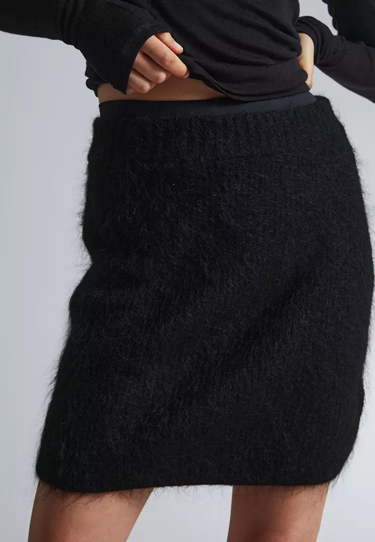 Fuzzy Knit Mini Skirt