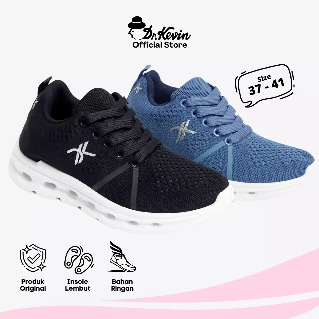 Dr. Kevin Sepatu Olahraga Sport Wanita Sneakers Rajut Slip On 589-071