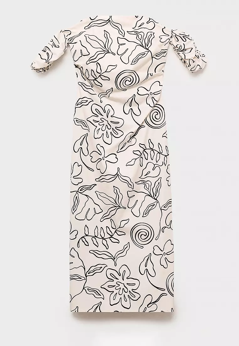 Strapless Floral Dress