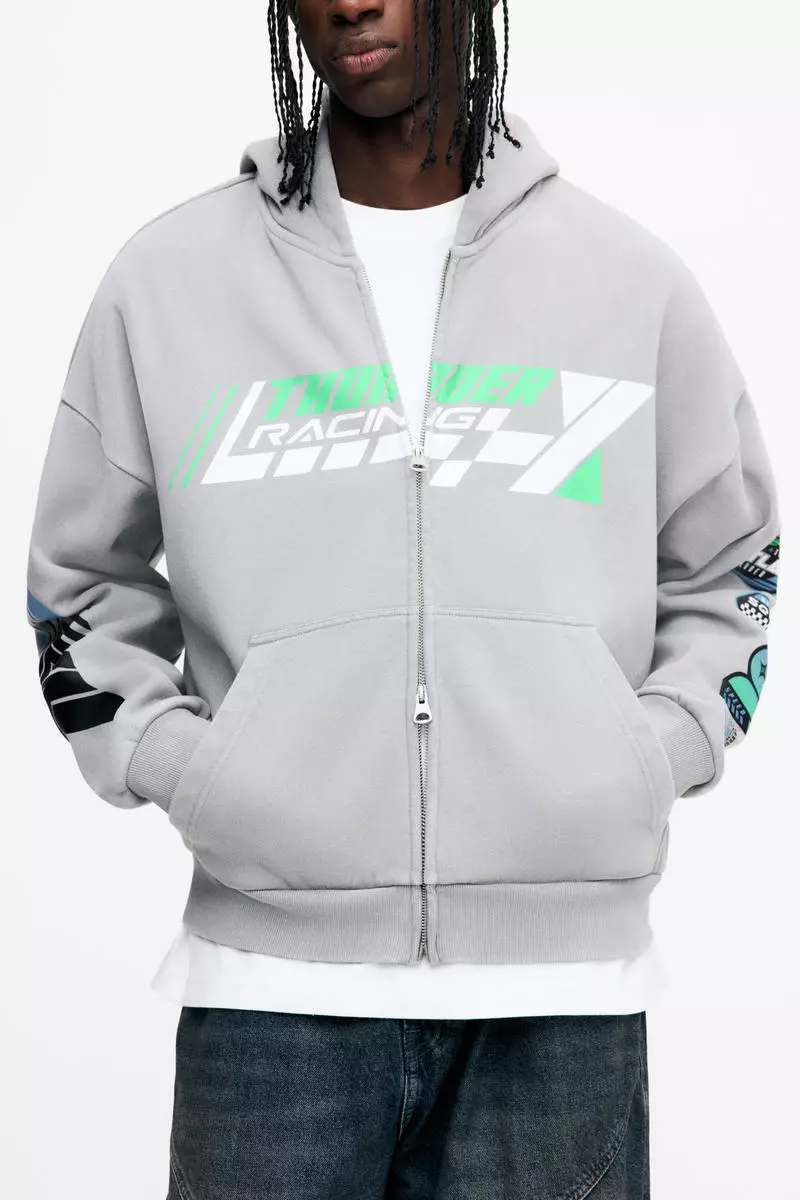 Oversized Fit Zip-through hoodie