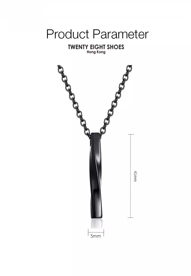 Minimalist Chic Spiral Pillar Pendant Necklace JW QF-DZ284