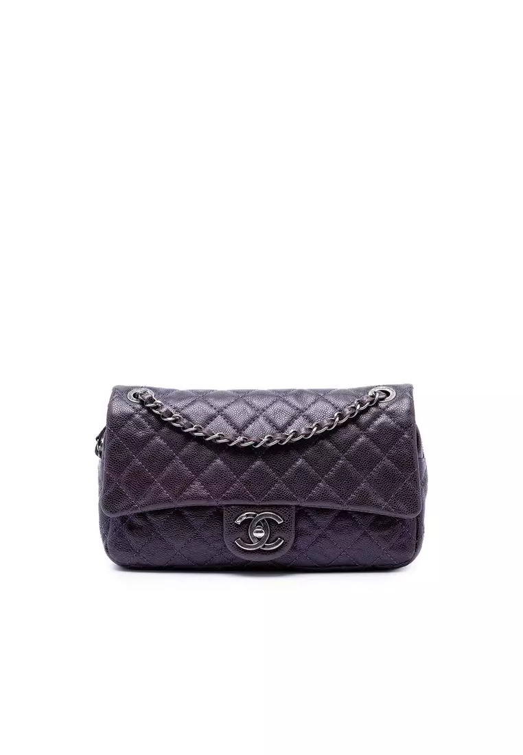 Pre-Loved Chanel Medium Quilted Iridescent Caviar Easy Flap