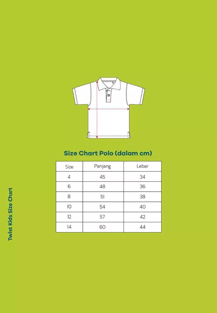 Twist Kids - Henley NC, Noos Series, Kaos Wangky Kerah Polo Lengan Pendek Anak Laki-Laki (usia 4-14 tahun) Warna Biru