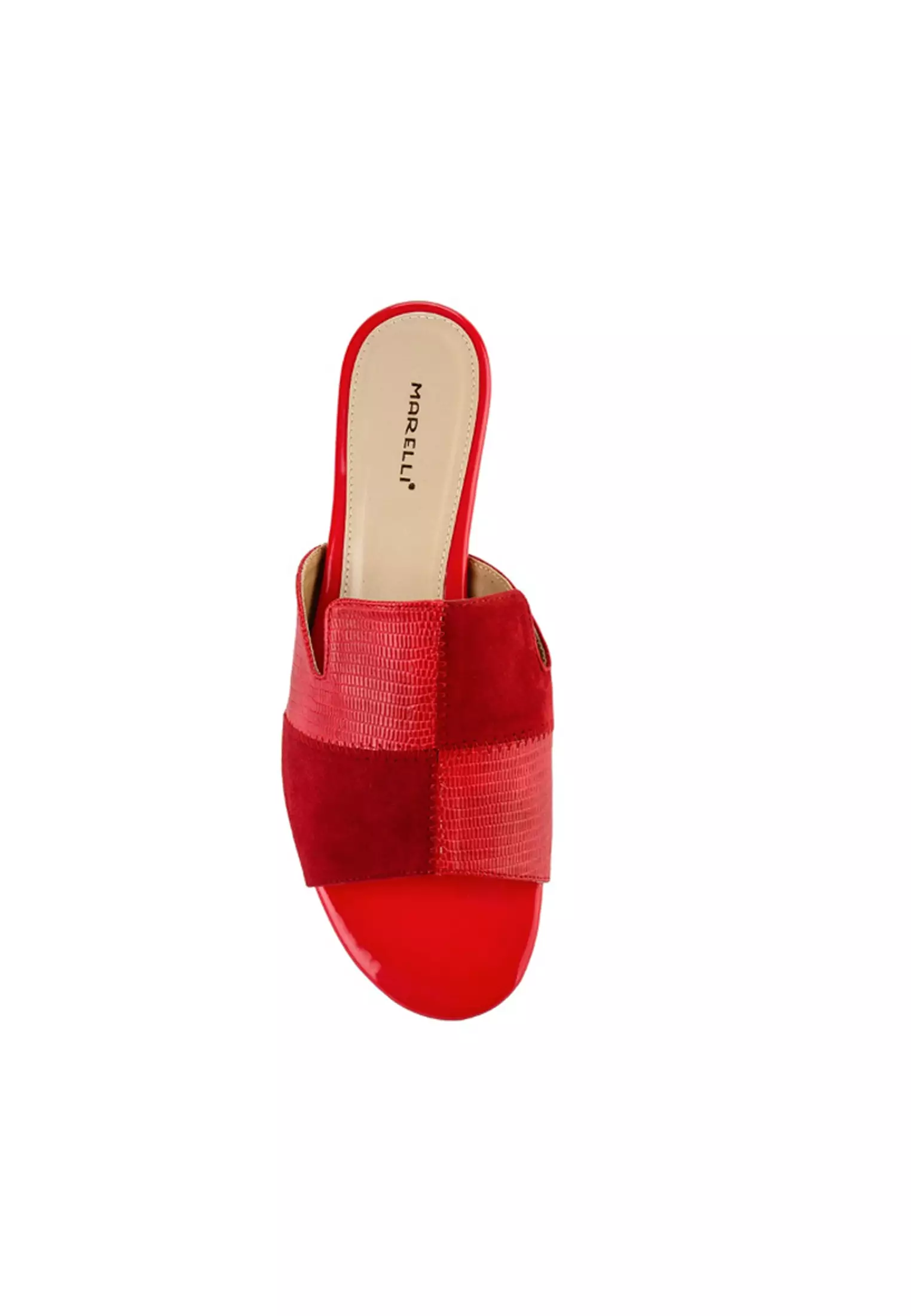 Tulip Sandal wanita Flat Slip On - Red