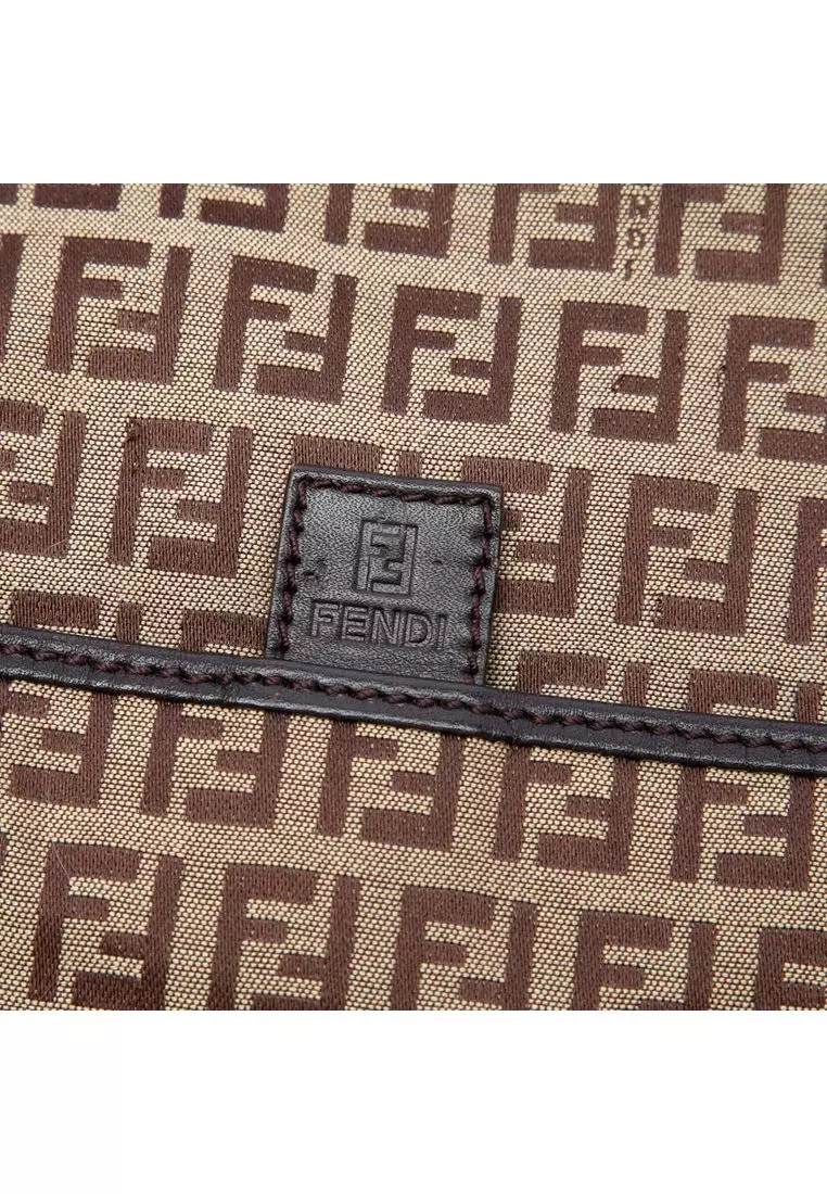 Pre-Loved Fendi Zucchino Canvas Crossbody