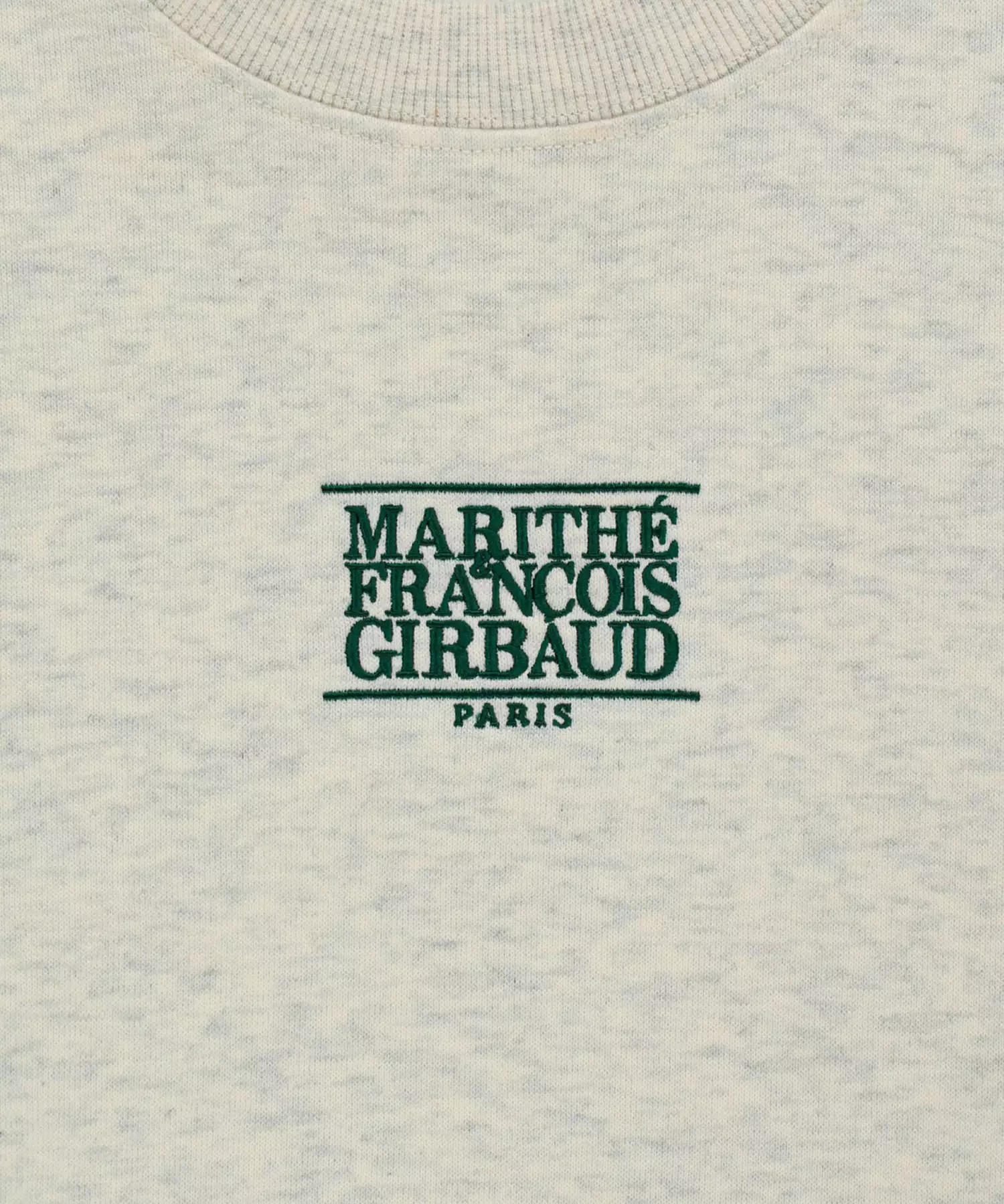 W SMALL CLASSIC LOGO CROP SWEATSHIRT oatmeal