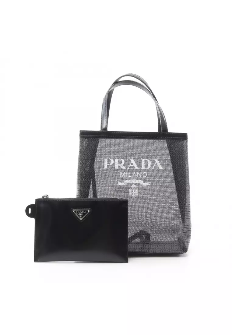 Buy Prada Pre-Loved Prada RETE PAILLETTES Handbag tote bag mesh